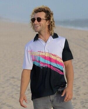 Chubbies The Tennis Champ Golf Performance Polo Shirt Mens Size L NEW